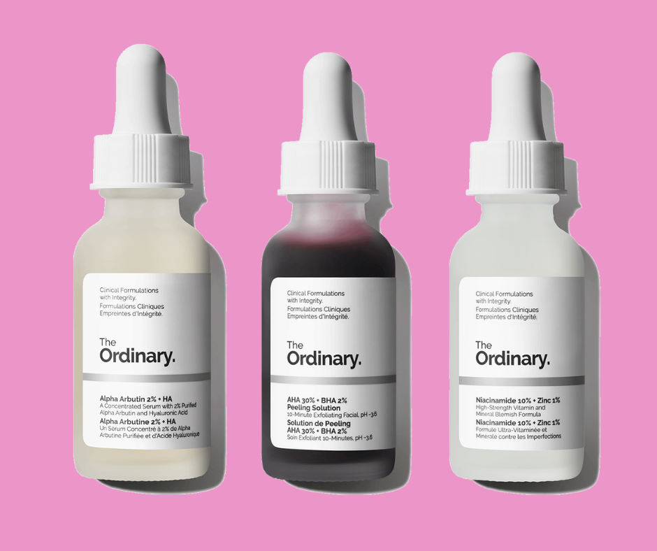 Ordinary Serum Kit 3 in 1 < Niacinamide + AHA 30% + Hyaluronic Acid +SERUM AHA 30% + BHA 2% Peeling Solution